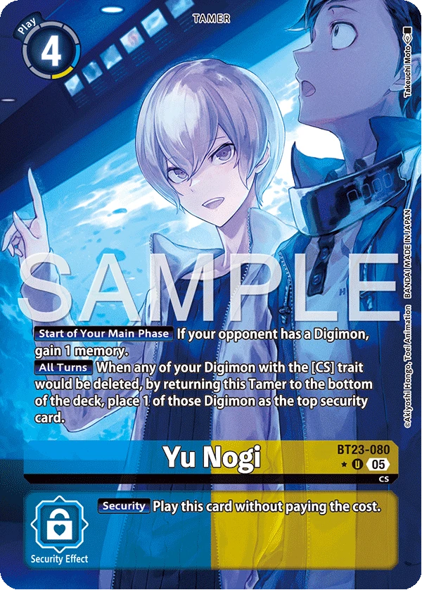 Digimon Card Game Sammelkarte BT23-080 Yu Nogi alternatives Artwork 1
