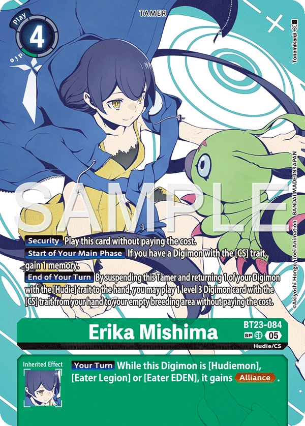 Digimon Card Game Sammelkarte BT23-084 Erika Mishima alternatives Artwork 2