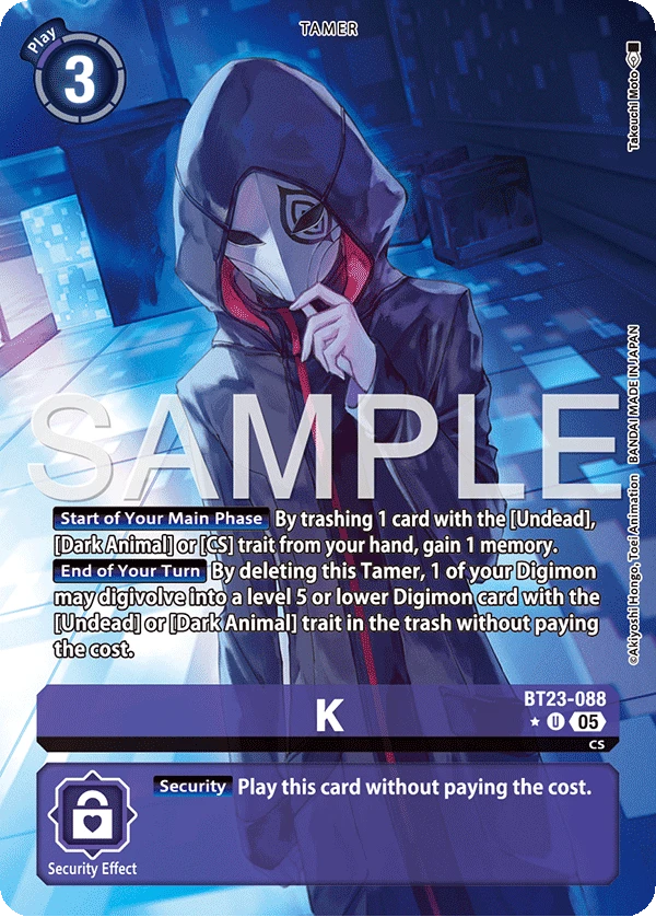 Digimon Card Game Sammelkarte BT23-088 K alternatives Artwork 1