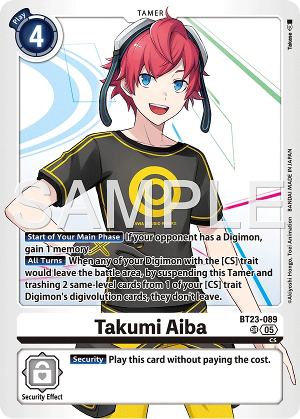 Digimon Card Game Sammelkarte BT23-089 Takumi Aiba