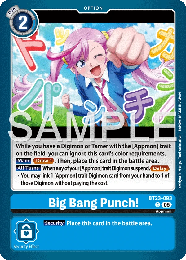 Digimon Card Game Sammelkarte BT23-093 Big Bang Punch!