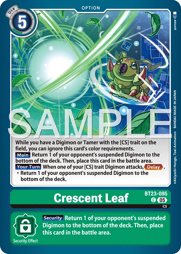 Digimon Card Game Sammelkarte BT23-095 Crescent Leaf
