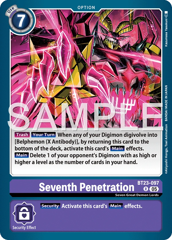 Digimon Card Game Sammelkarte BT23-097 Seventh Penetration