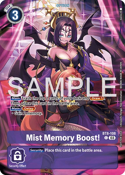 Digimon Card Game Sammelkarte BT8-108 Mist Memory Boost! alternatives Artwork 3