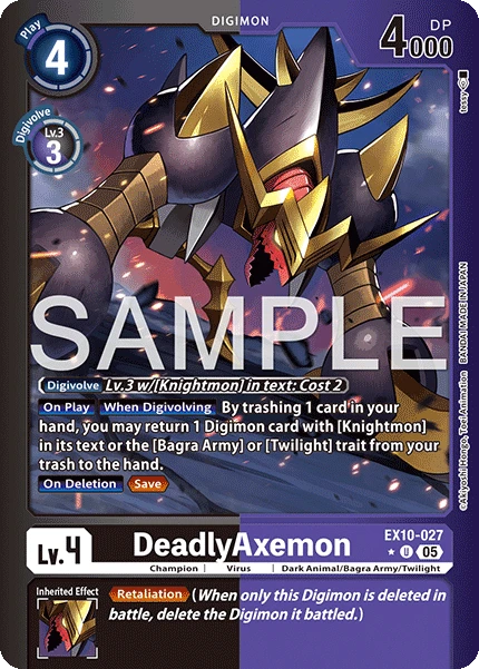 Digimon Card Game Sammelkarte EX10-027 DeadlyAxemon alternatives Artwork 1