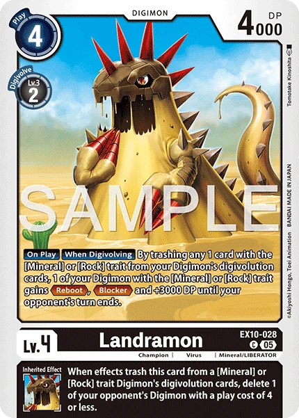 Digimon Card Game Sammelkarte EX10-028 Landramon