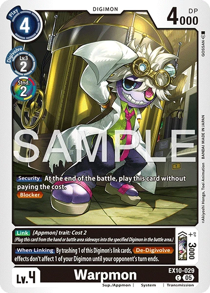 Digimon Card Game Sammelkarte EX10-029 Warpmon