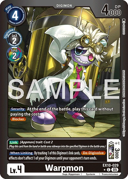 Digimon Card Game Sammelkarte EX10-029 Warpmon alternatives Artwork 1