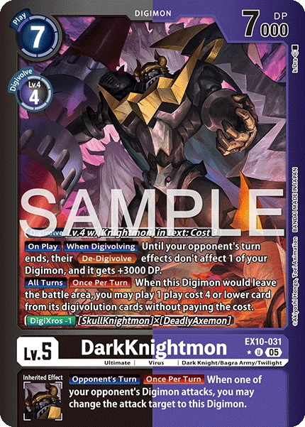 Digimon Card Game Sammelkarte EX10-031 DarkKnightmon alternatives Artwork 1
