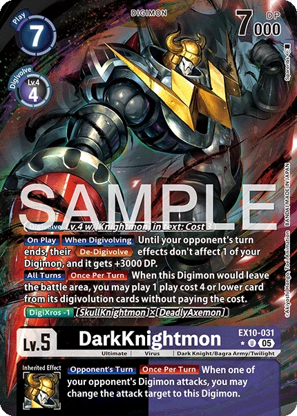 Digimon Card Game Sammelkarte EX10-031 DarkKnightmon alternatives Artwork 2