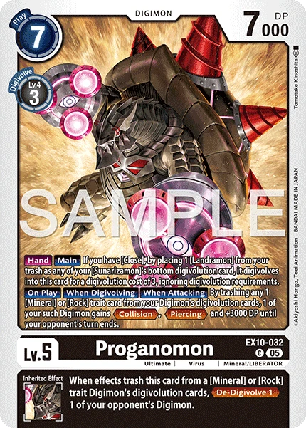 Digimon Card Game Sammelkarte EX10-032 Proganomon