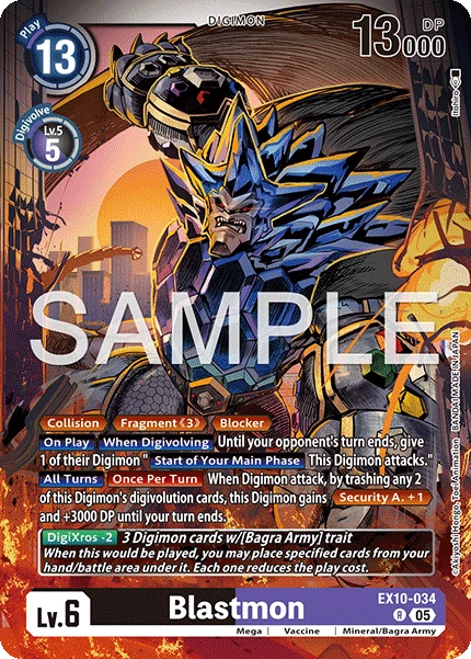 Digimon Card Game Sammelkarte EX10-034 Blastmon