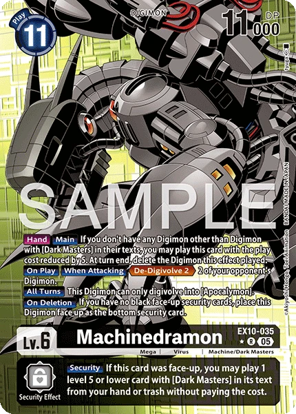 Digimon Card Game Sammelkarte EX10-035 Machinedramon alternatives Artwork 1