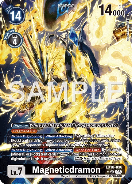 Digimon Card Game Sammelkarte EX10-036 Magneticdramon alternatives Artwork 1