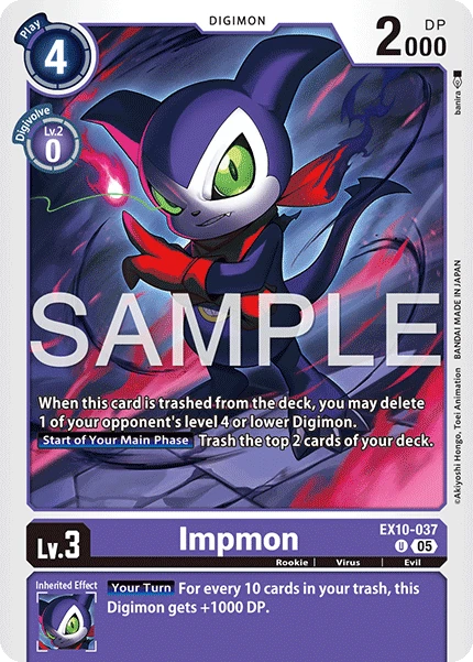 Digimon Card Game Sammelkarte EX10-037 Impmon