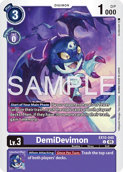 Digimon Card Game Sammelkarte EX10-040 DemiDevimon