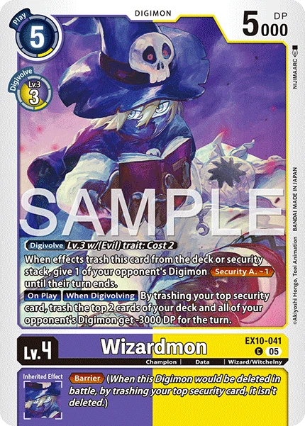 Digimon Card Game Sammelkarte EX10-041 Wizardmon