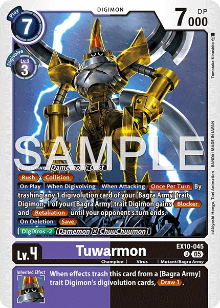 Digimon Card Game Sammelkarte EX10-045 Tuwarmon