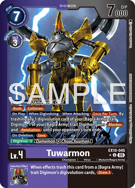 Digimon Card Game Sammelkarte EX10-045 Tuwarmon alternatives Artwork 1