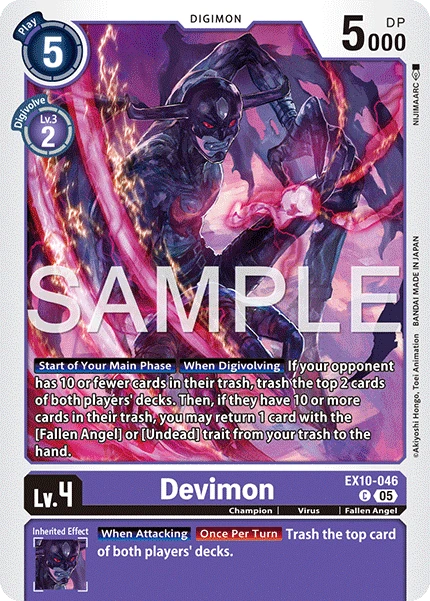 Digimon Card Game Sammelkarte EX10-046 Devimon