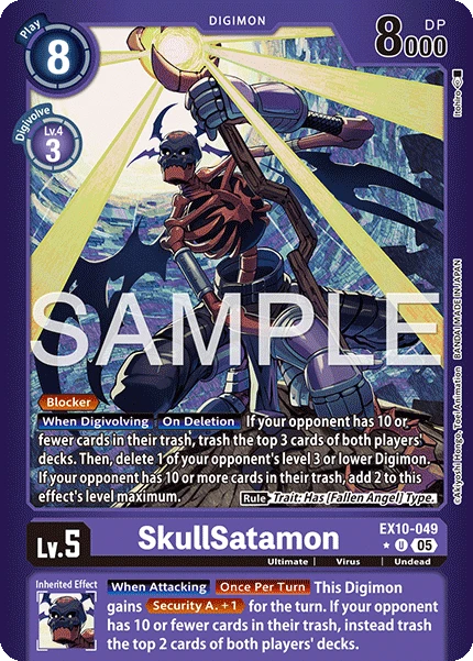 Digimon Card Game Sammelkarte EX10-049 SkullSatamon alternatives Artwork 1