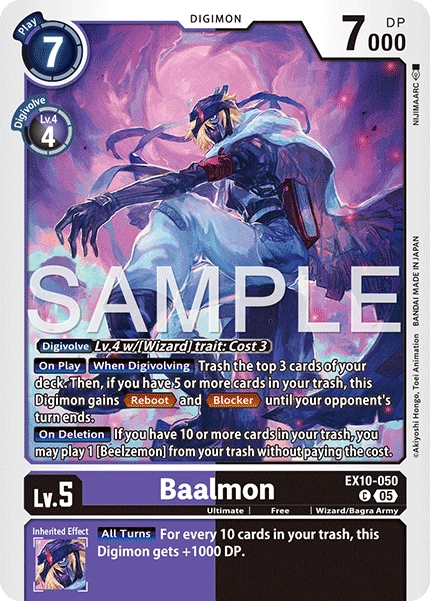 Digimon Card Game Sammelkarte EX10-050 Baalmon