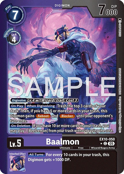 Digimon Card Game Sammelkarte EX10-050 Baalmon alternatives Artwork 1