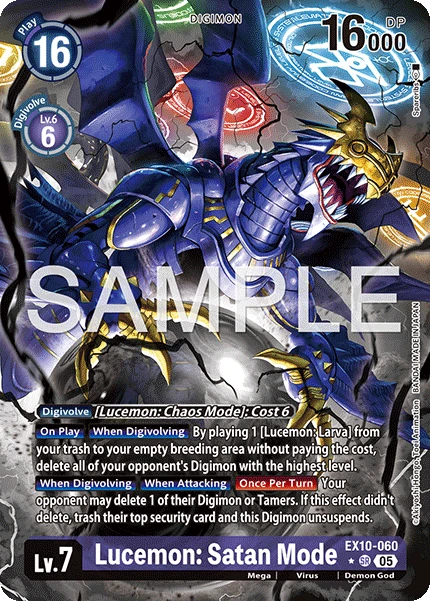 Digimon Card Game Sammelkarte EX10-060 Lucemon: Satan Mode alternatives Artwork 1