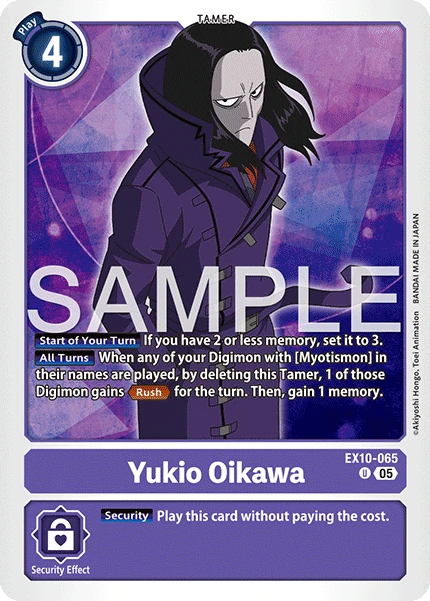 Digimon Card Game Sammelkarte EX10-065 Yukio Oikawa