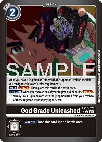 Digimon Card Game Sammelkarte EX10-070 God Grade Unleashed alternatives Artwork 1