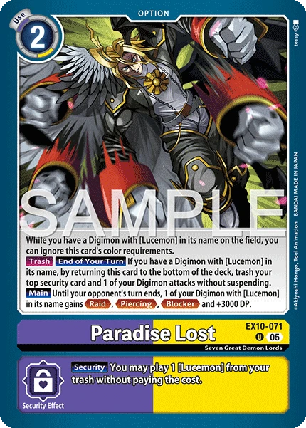Digimon Card Game Sammelkarte EX10-071 Paradise Lost