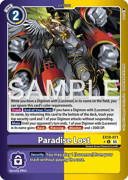 Digimon Card Game Sammelkarte EX10-071 Paradise Lost alternatives Artwork 1