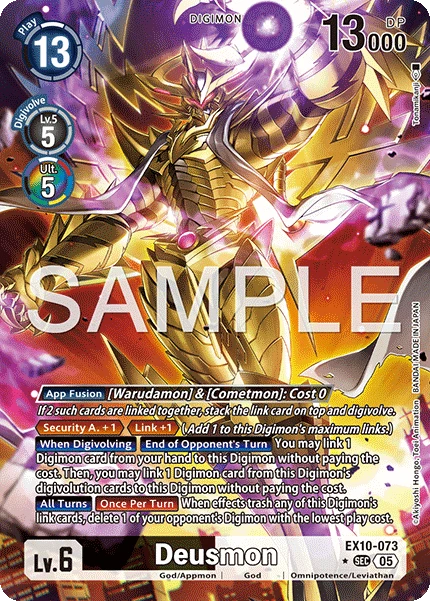 Digimon Card Game Sammelkarte EX10-073 Deusmon alternatives Artwork 1