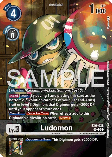 Digimon Card Game Sammelkarte EX6-038 Ludomon alternatives Artwork 1