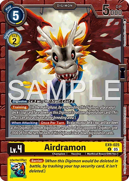 Digimon Card Game Sammelkarte EX9-025 Airdramon