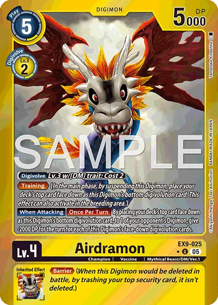 Digimon Card Game Sammelkarte EX9-025 Airdramon alternatives Artwork 1