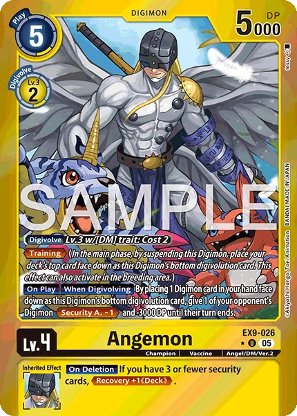 Digimon Card Game Sammelkarte EX9-026 Angemon alternatives Artwork 1