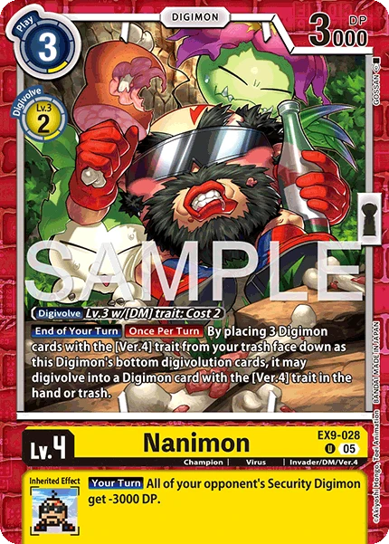 Digimon Card Game Sammelkarte EX9-028 Nanimon