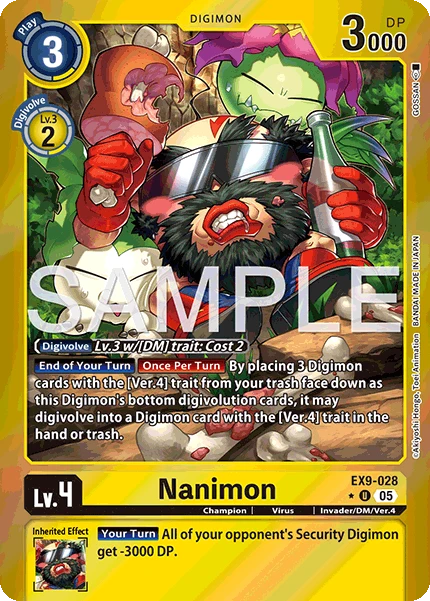 Digimon Card Game Sammelkarte EX9-028 Nanimon alternatives Artwork 1