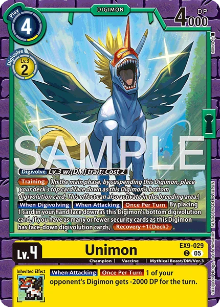 Digimon Card Game Sammelkarte EX9-029 Unimon