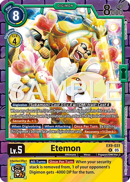 Digimon Card Game Sammelkarte EX9-031 Etemon
