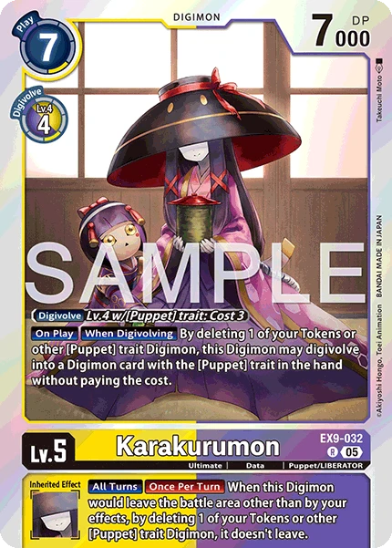 Digimon Card Game Sammelkarte EX9-032 Karakurumon