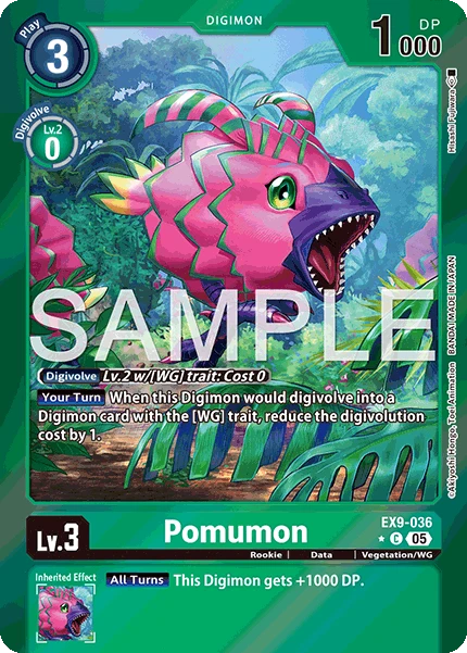 Digimon Card Game Sammelkarte EX9-036 Pomumon alternatives Artwork 1