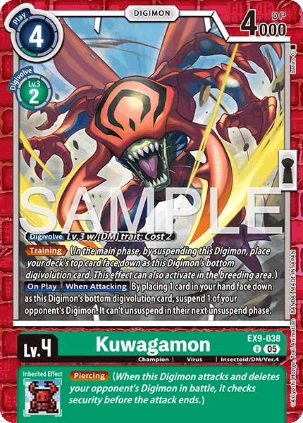Digimon Card Game Sammelkarte EX9-038 Kuwagamon