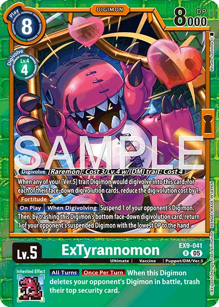 Digimon Card Game Sammelkarte EX9-041 ExTyrannomon