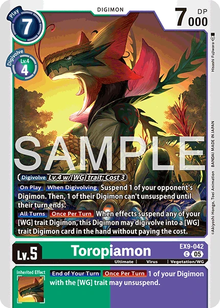 Digimon Card Game Sammelkarte EX9-042 Toropiamon