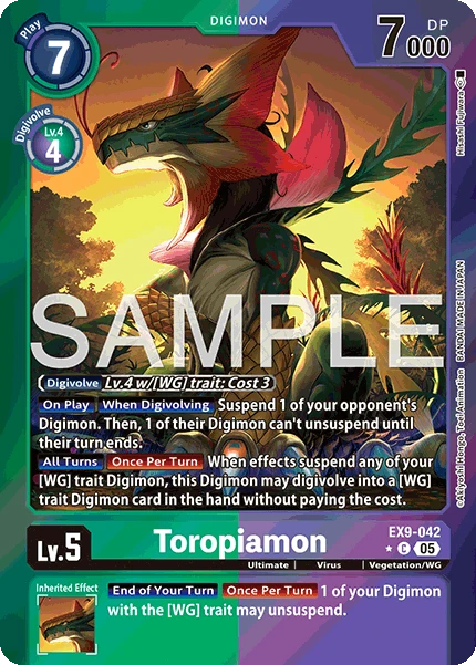 Digimon Card Game Sammelkarte EX9-042 Toropiamon alternatives Artwork 1