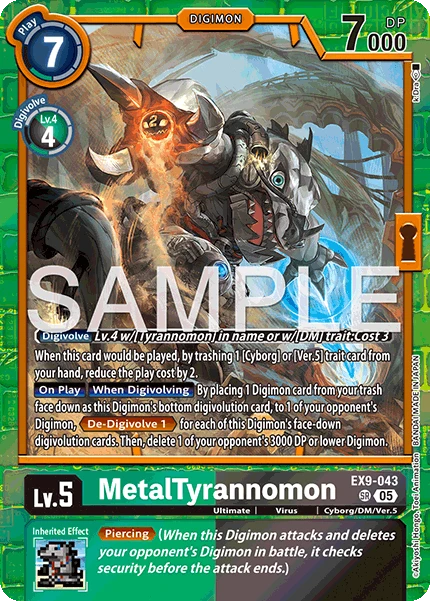 Digimon Card Game Sammelkarte EX9-043 MetalTyrannomon