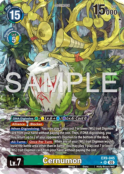 Digimon Card Game Sammelkarte EX9-045 Cernumon alternatives Artwork 1