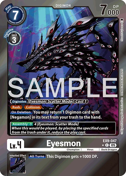 Digimon Card Game Sammelkarte EX9-047 Eyesmon alternatives Artwork 1